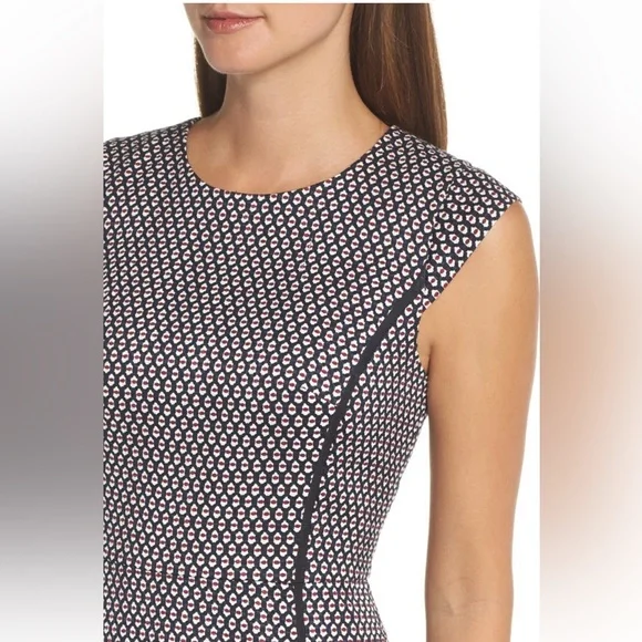 J.Crew Cap Sleeve Matelassé Dress SZ 16 - Picture 7 of 9